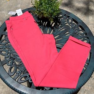 Pink Ankle Length Skinny Pants